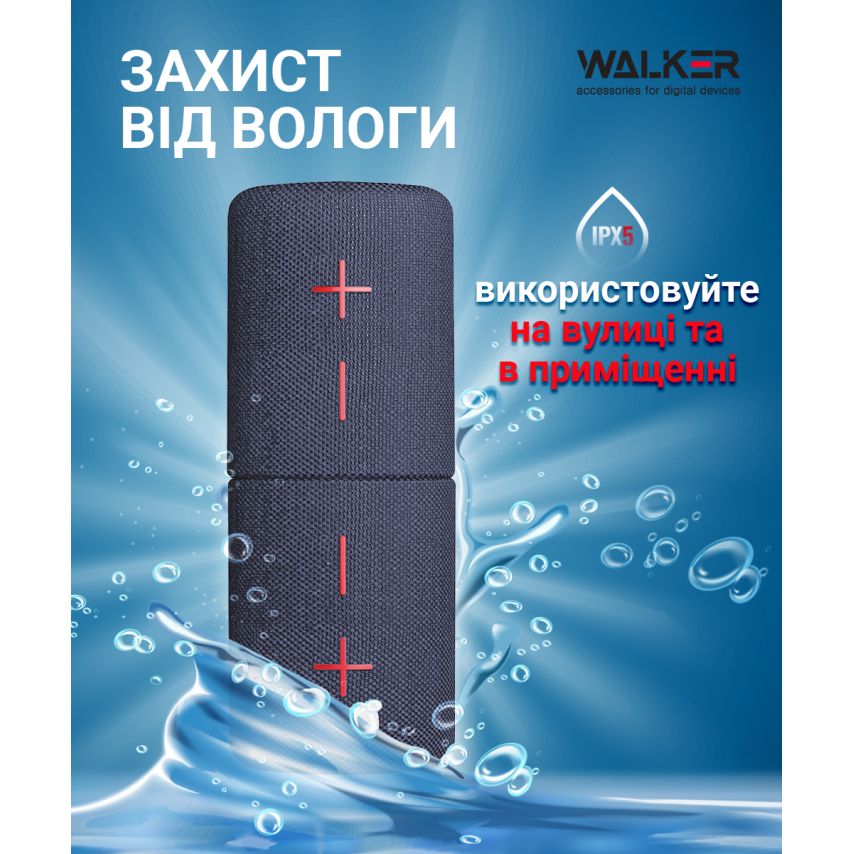 Портативна колонка 2в1 WALKER WSP-710 blue