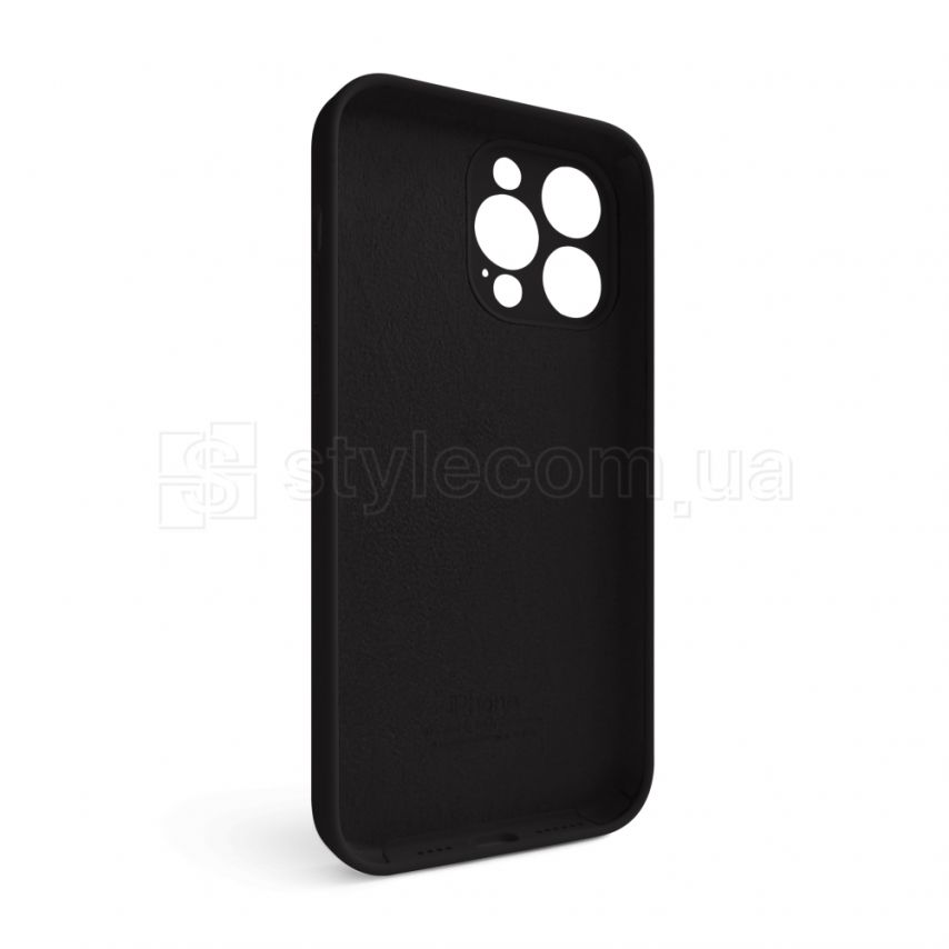 Чехол Full Silicone Case для Apple iPhone 15 Pro Max black (18) закрытая камера