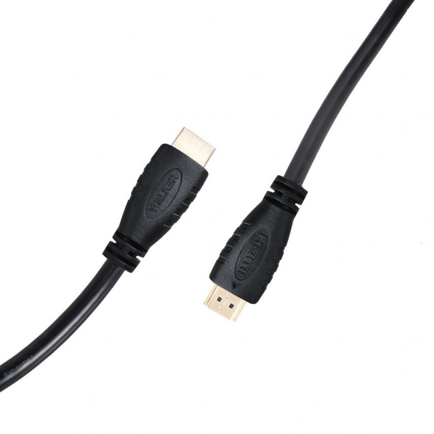 Кабель WALKER WHD-77 HDMI to HDMI 5м black (тех.пак.)