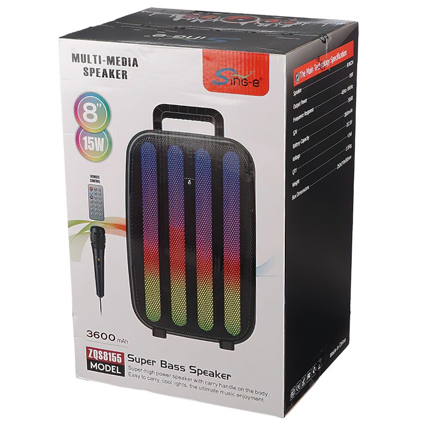 Портативна колонка ZQS8155 15W black