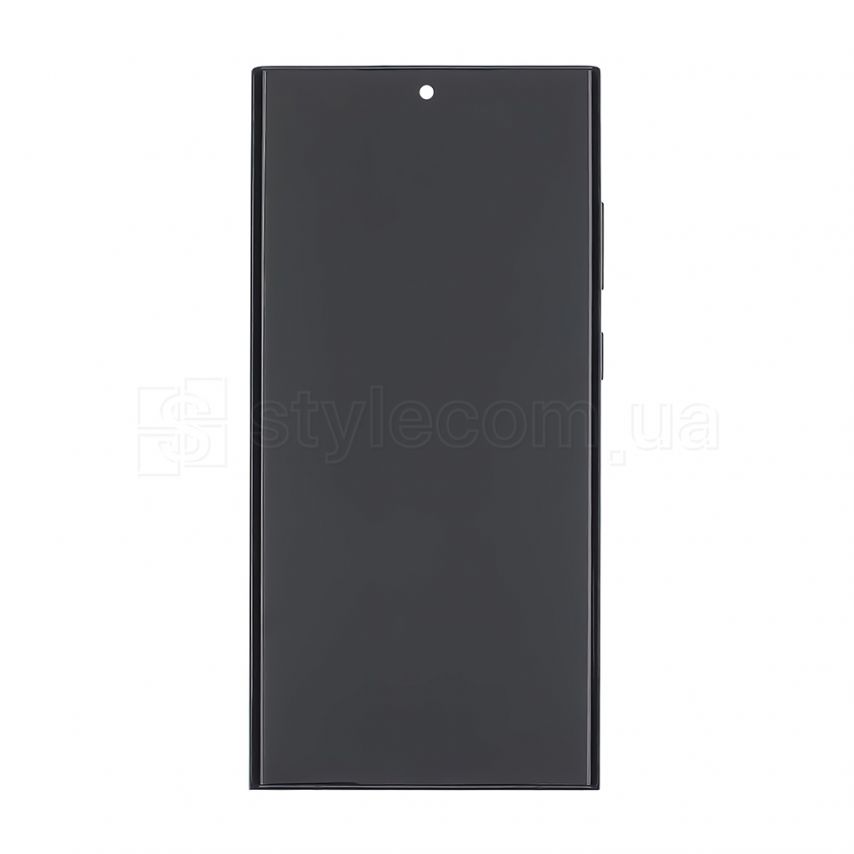 Дисплей (LCD) для Samsung Galaxy S23 Ultra/S918 (2023) з тачскріном та рамкою black Original Quality (переклеєне скло)