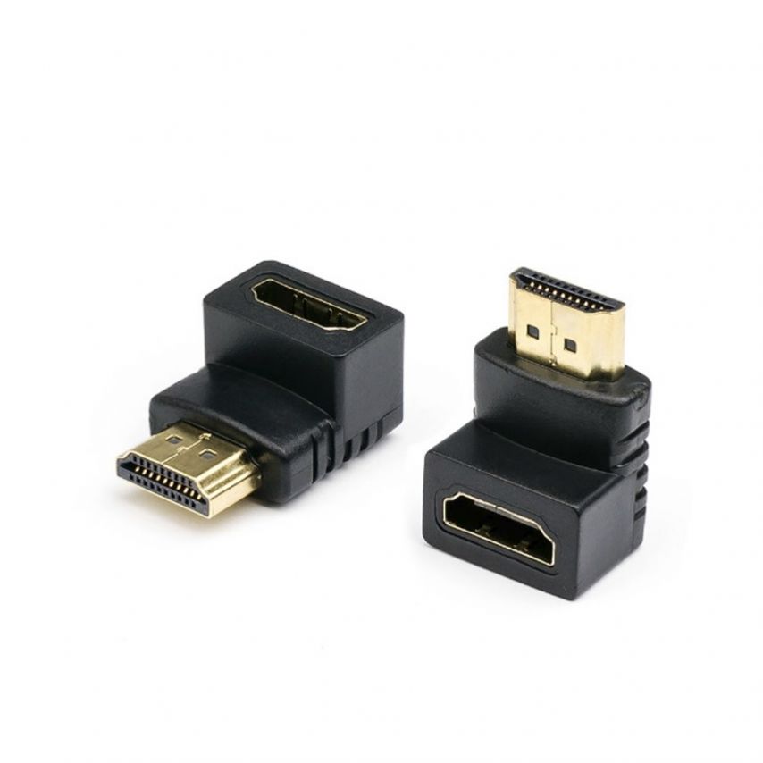 Перехідник HDMI to HDMI кутовий black