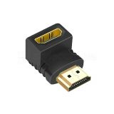 Переходник HDMI to HDMI угловой black