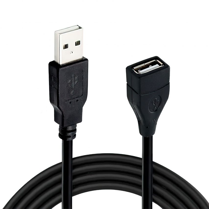 Удлинитель USB AM - USB AF 1.5м black
