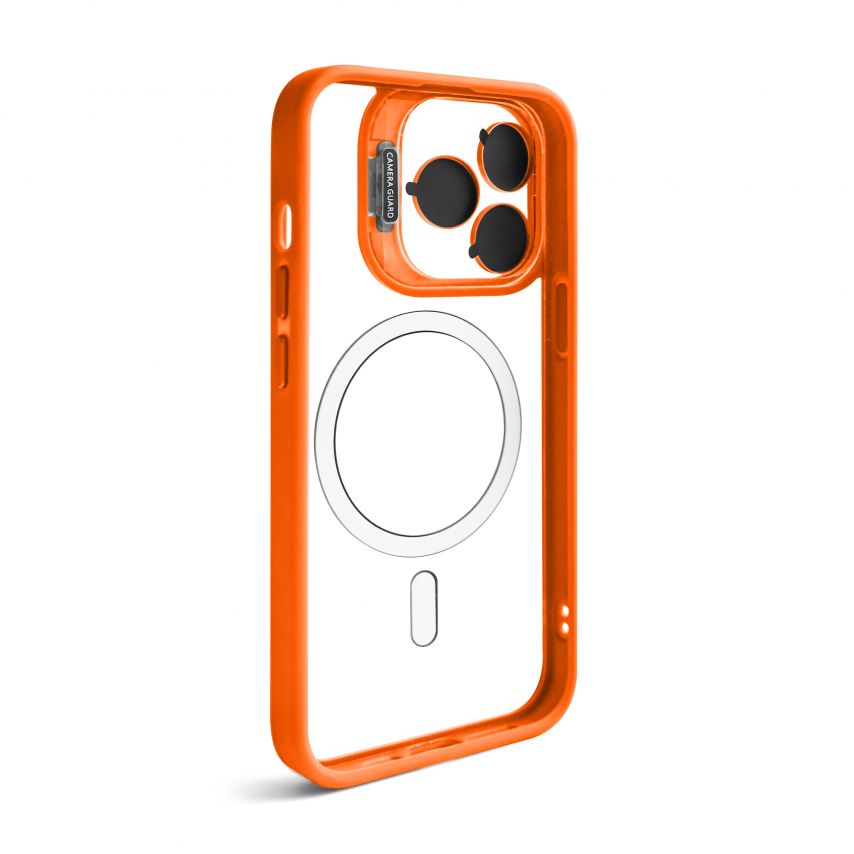 Чехол с функцией MagSafe для Apple iPhone 13 Pro Max с подставкой и защитой для камер orange