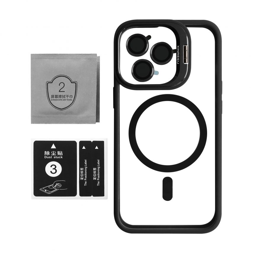 Чохол з функцією MagSafe для Apple iPhone 13 Pro з підставкою та захистом для камер black