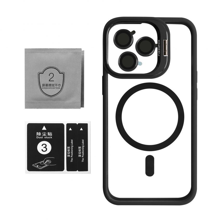 Чохол з функцією MagSafe для Apple iPhone 13 Pro Max з підставкою та захистом для камер black