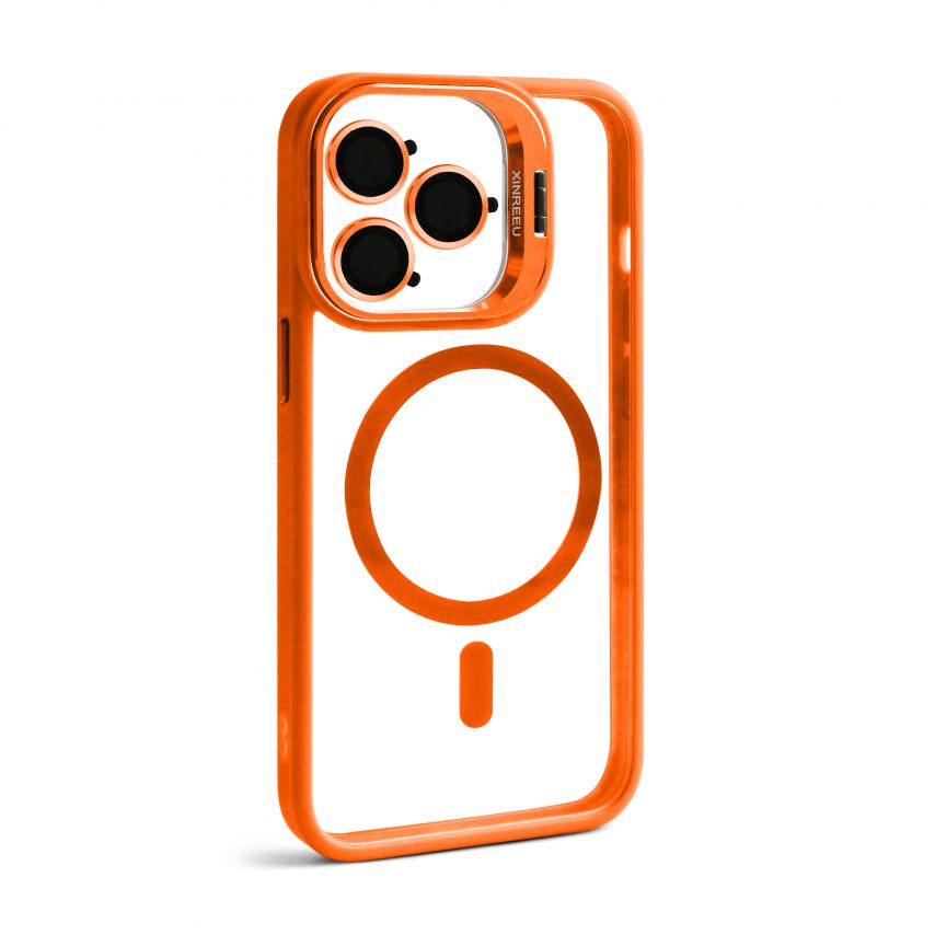 Чехол с функцией MagSafe для Apple iPhone 13 Pro с подставкой и защитой для камер orange