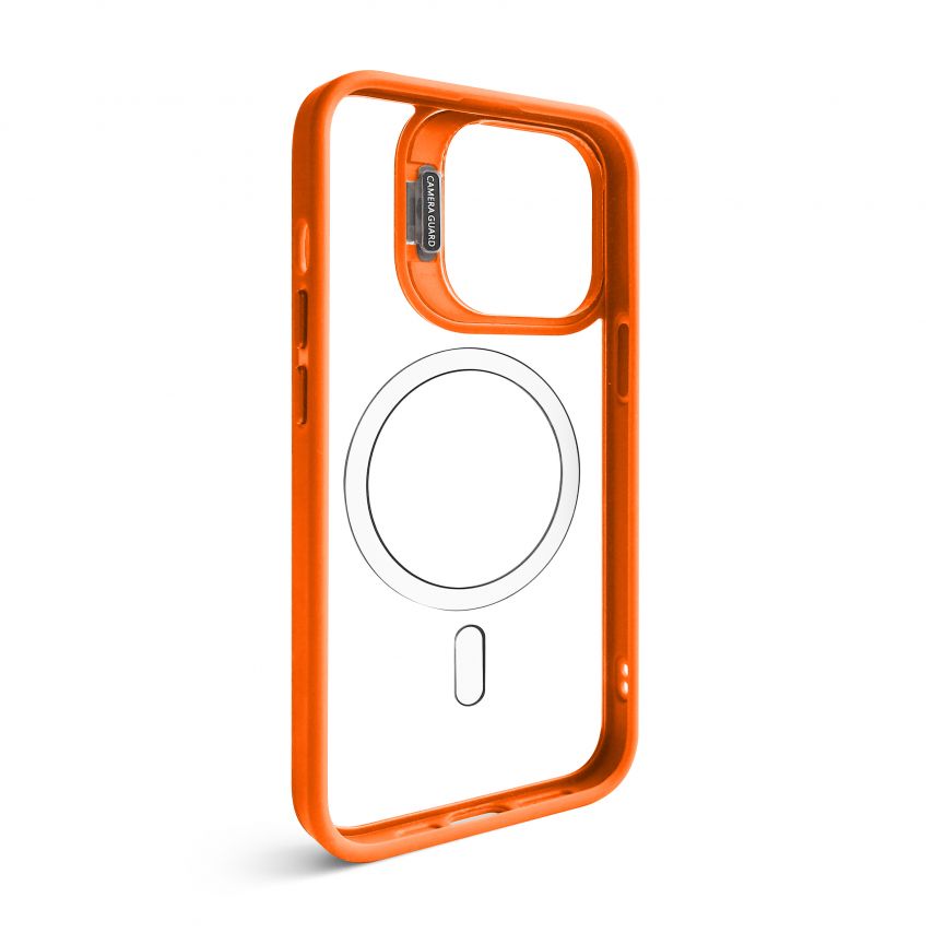 Чехол с функцией MagSafe для Apple iPhone 13 Pro с подставкой и защитой для камер orange