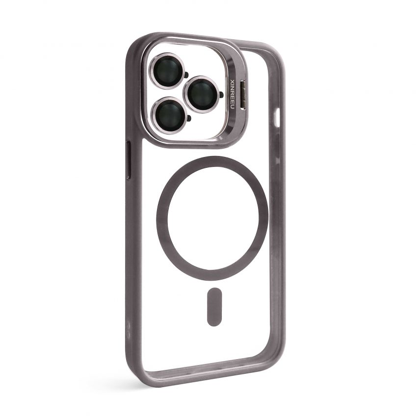 Чохол з функцією MagSafe для Apple iPhone 13 Pro Max з підставкою та захистом для камер light grey