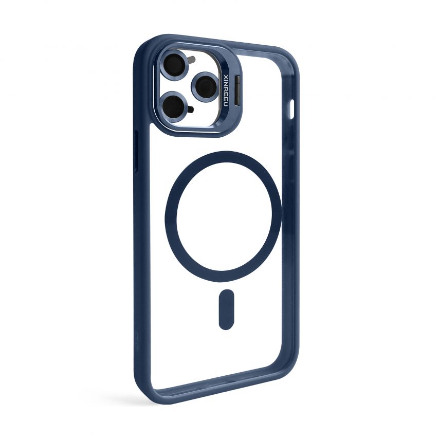 Чохол з функцією MagSafe для Apple iPhone 11 Pro Max з підставкою та захистом для камер dark blue
