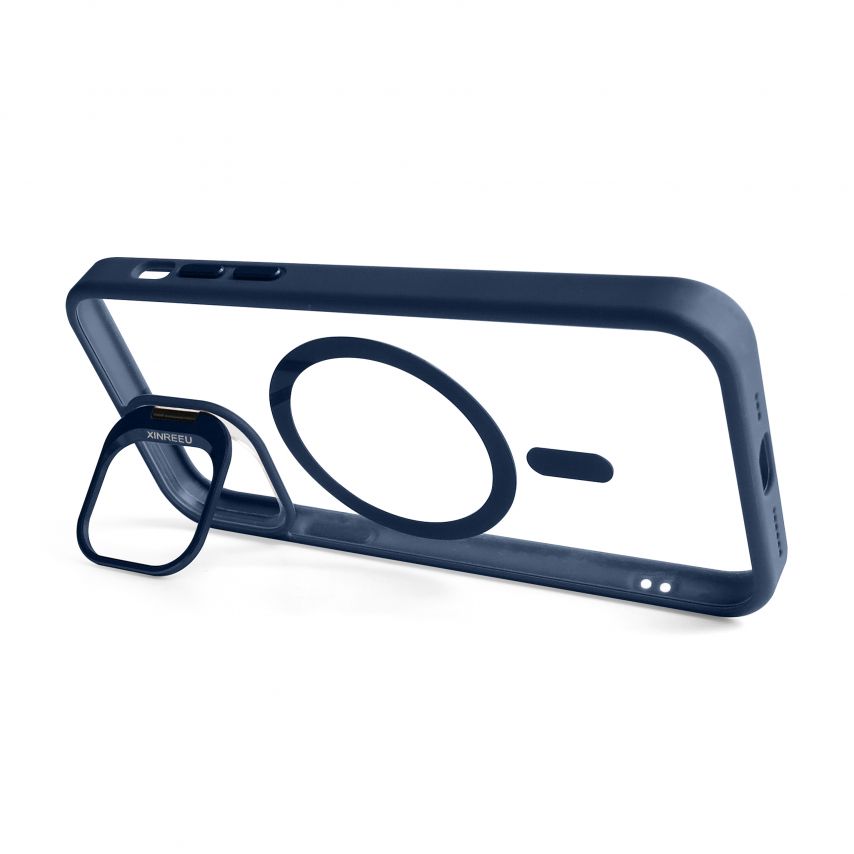 Чохол з функцією MagSafe для Apple iPhone 11 Pro Max з підставкою та захистом для камер dark blue