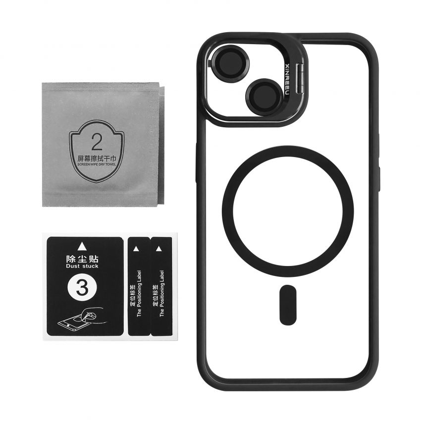 Чохол з функцією MagSafe для Apple iPhone 12 Pro з підставкою та захистом для камер black