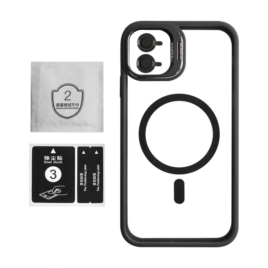 Чохол з функцією MagSafe для Apple iPhone 11 з підставкою та захистом для камер black