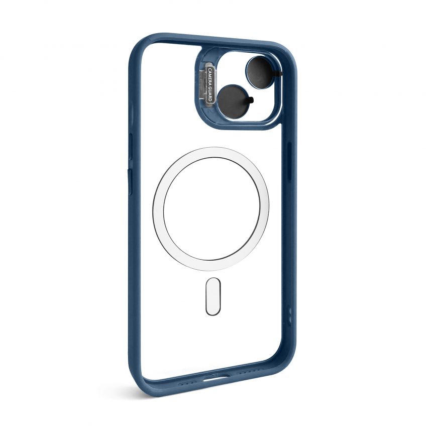 Чохол з функцією MagSafe для Apple iPhone 12 Pro Max з підставкою та захистом для камер dark blue