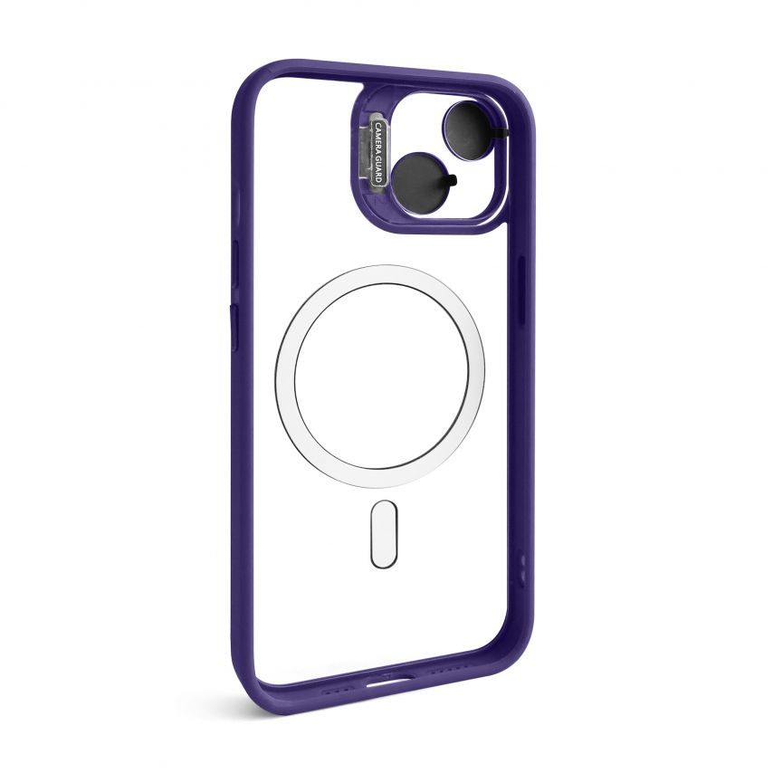 Чохол з функцією MagSafe для Apple iPhone 12 Pro Max з підставкою та захистом для камер violet