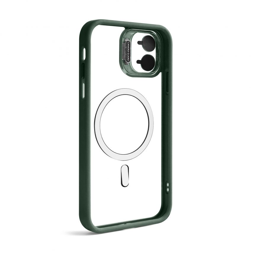 Чехол с функцией MagSafe для Apple iPhone 11 с подставкой и защитой для камер green