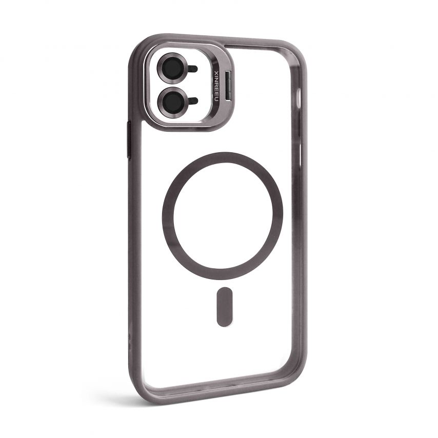 Чохол з функцією MagSafe для Apple iPhone 11 з підставкою та захистом для камер light grey