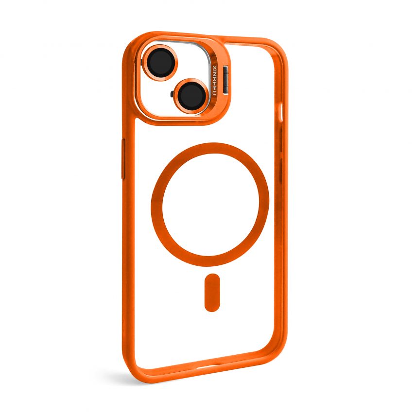 Чохол з функцією MagSafe для Apple iPhone 12 Pro Max з підставкою та захистом для камер orange