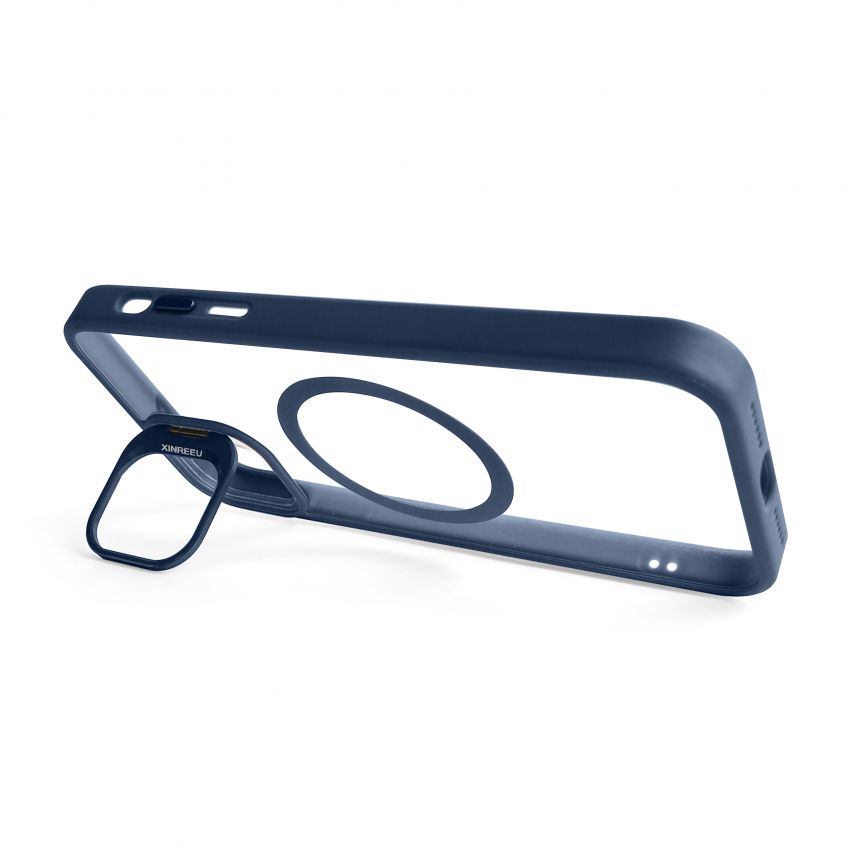 Чехол с функцией MagSafe для Apple iPhone 11 с подставкой и защитой для камер dark blue