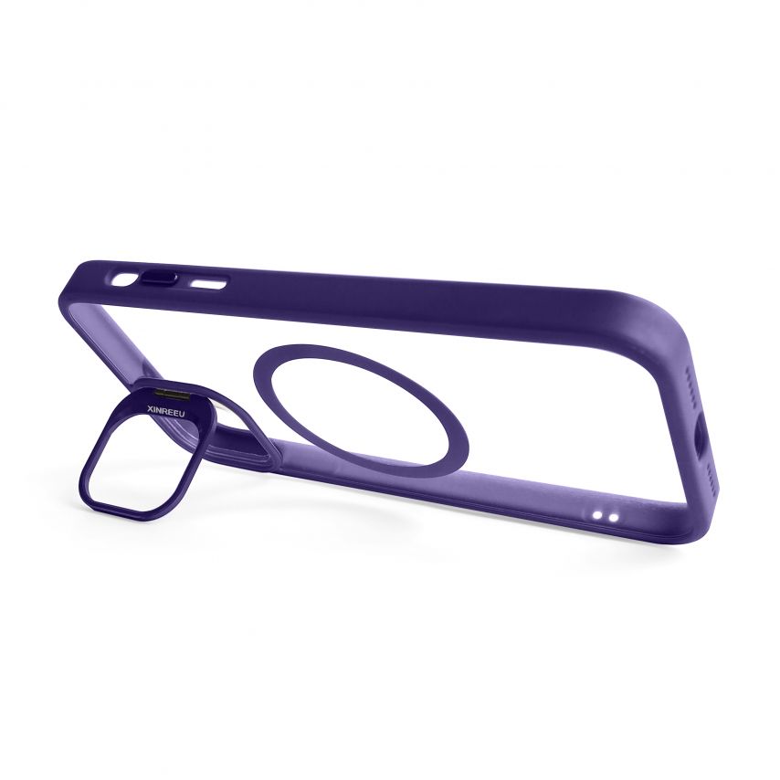 Чохол з функцією MagSafe для Apple iPhone 11 з підставкою та захистом для камер violet