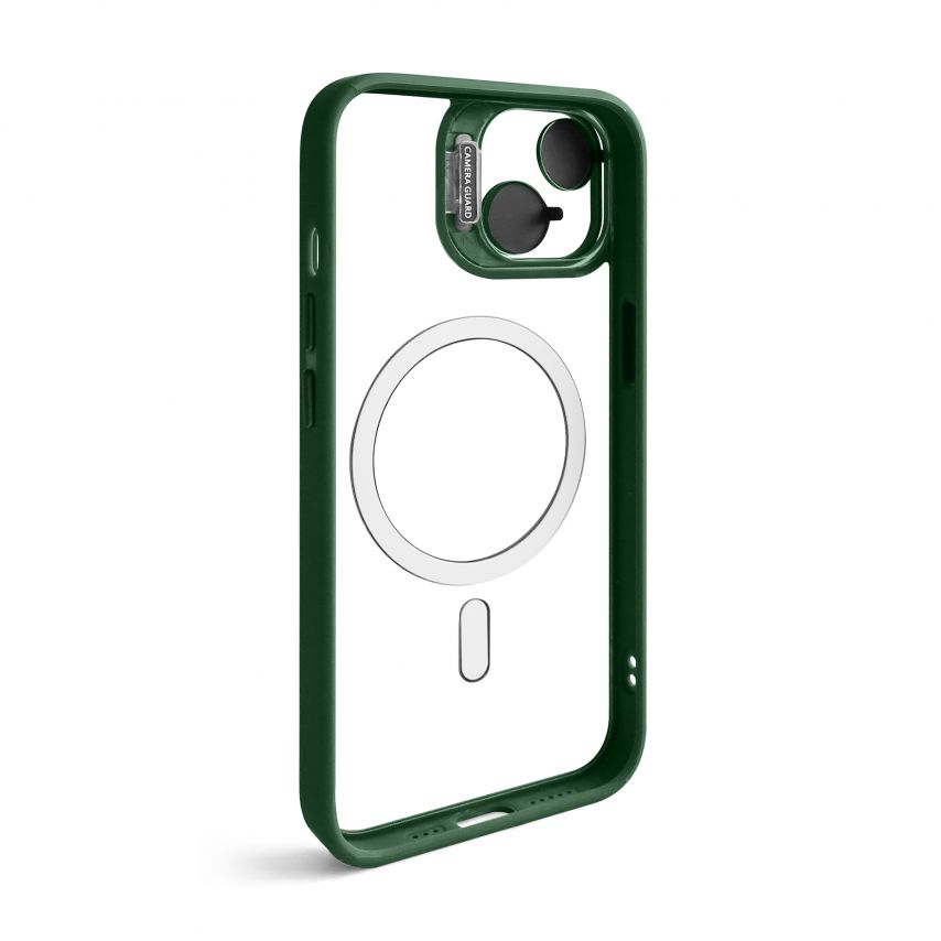 Чохол з функцією MagSafe для Apple iPhone 13 з підставкою та захистом для камер green