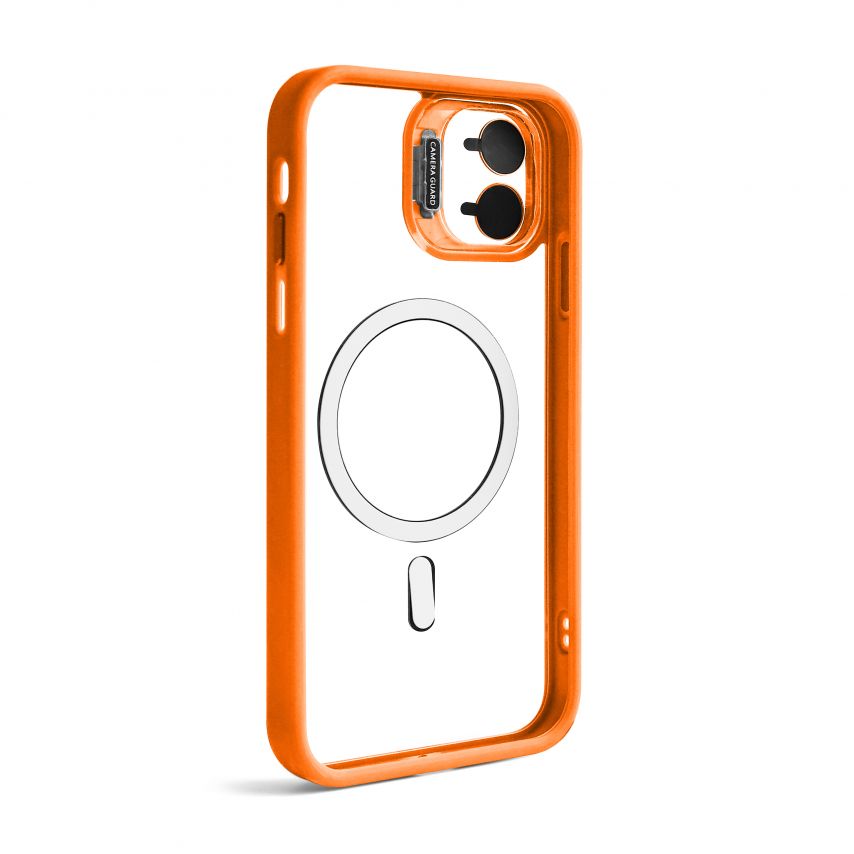 Чехол с функцией MagSafe для Apple iPhone 11 с подставкой и защитой для камер orange