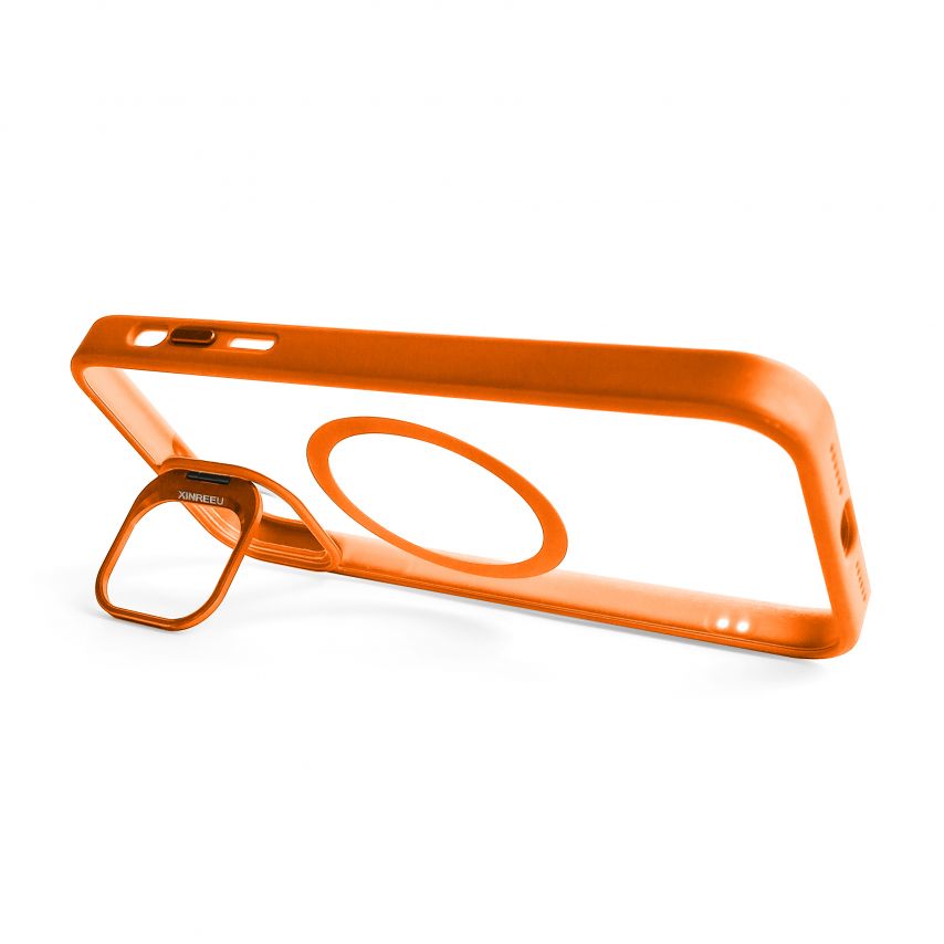 Чехол с функцией MagSafe для Apple iPhone 11 с подставкой и защитой для камер orange