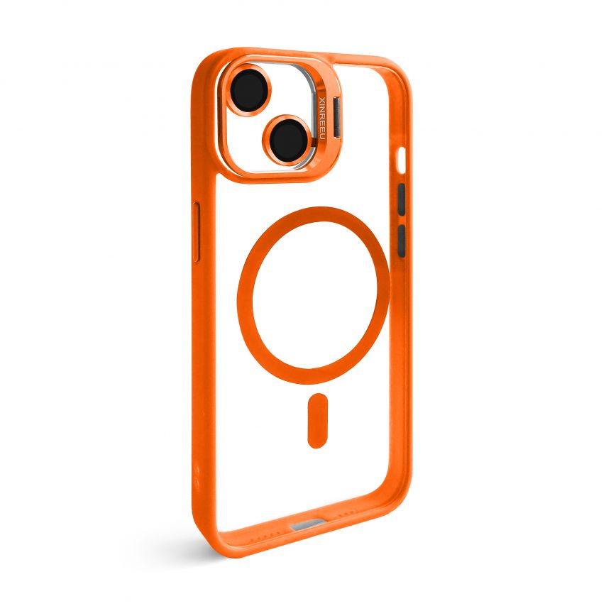 Чехол с функцией MagSafe для Apple iPhone 13 с подставкой и защитой для камер orange