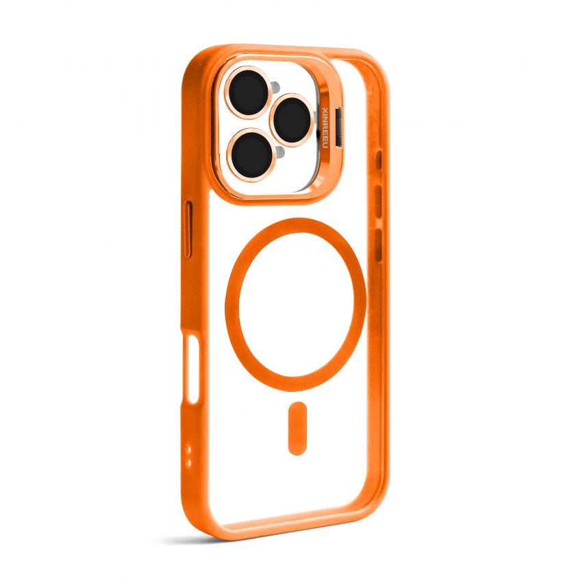 Чохол з функцією MagSafe для Apple iPhone 15 Pro з підставкою та захистом для камер orange