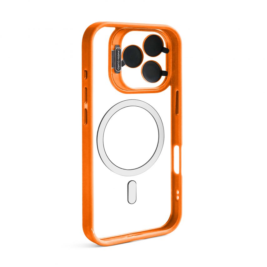 Чохол з функцією MagSafe для Apple iPhone 15 Pro з підставкою та захистом для камер orange