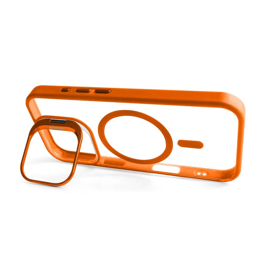 Чохол з функцією MagSafe для Apple iPhone 15 Pro з підставкою та захистом для камер orange