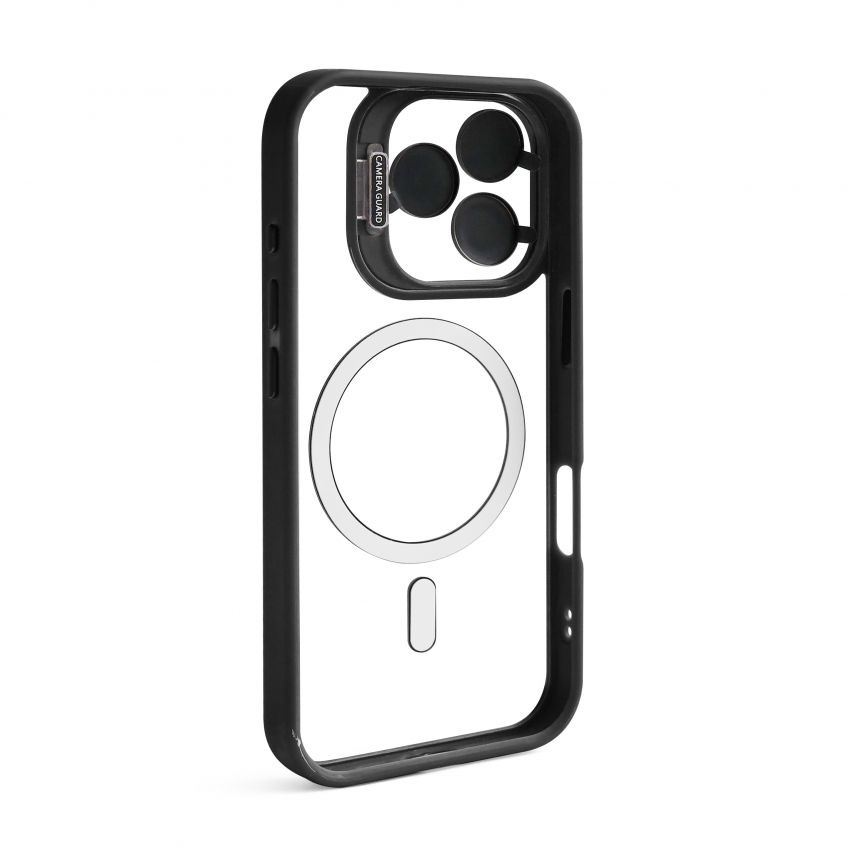 Чохол з функцією MagSafe для Apple iPhone 15 Pro Max з підставкою та захистом для камер black
