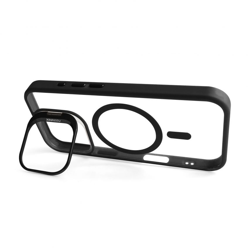 Чохол з функцією MagSafe для Apple iPhone 15 Pro Max з підставкою та захистом для камер black