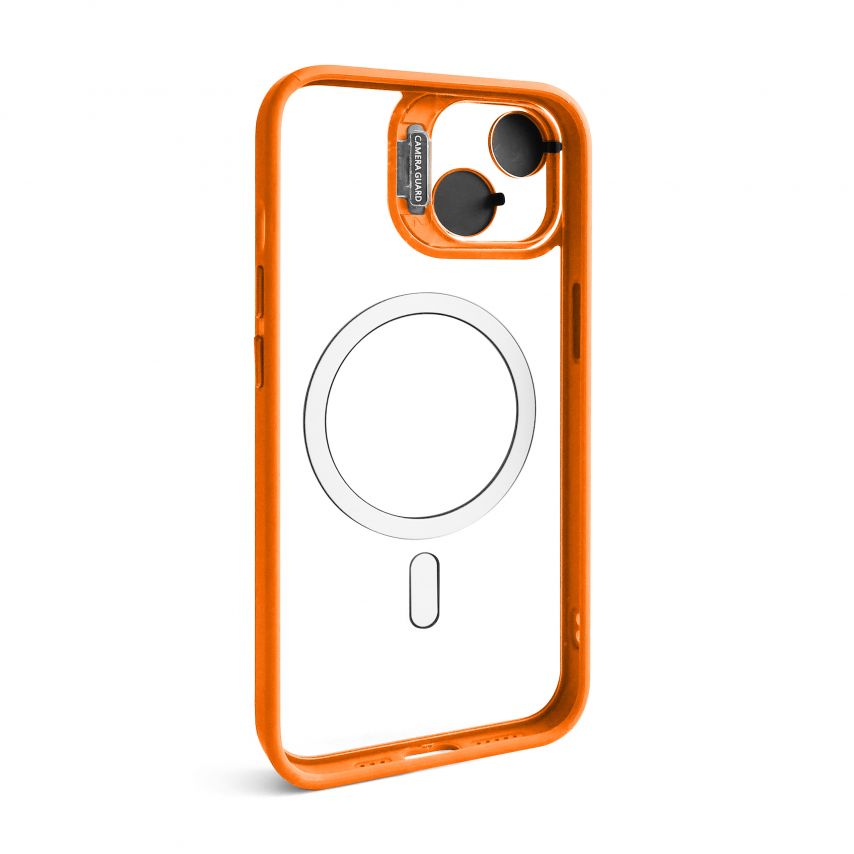 Чохол з функцією MagSafe для Apple iPhone 14 з підставкою та захистом для камер orange