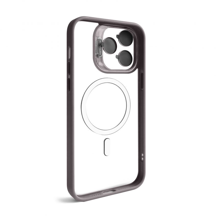 Чехол с функцией MagSafe для Apple iPhone 14 Pro с подставкой и защитой для камер light grey