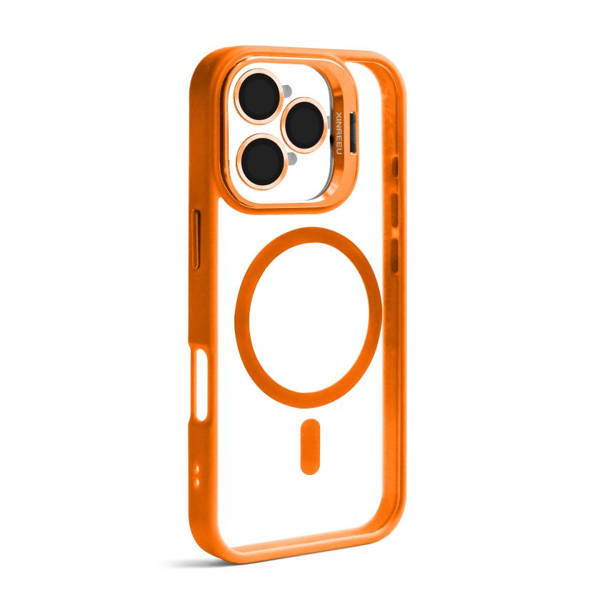 Чохол з функцією MagSafe для Apple iPhone 15 Pro Max з підставкою та захистом для камер orange
