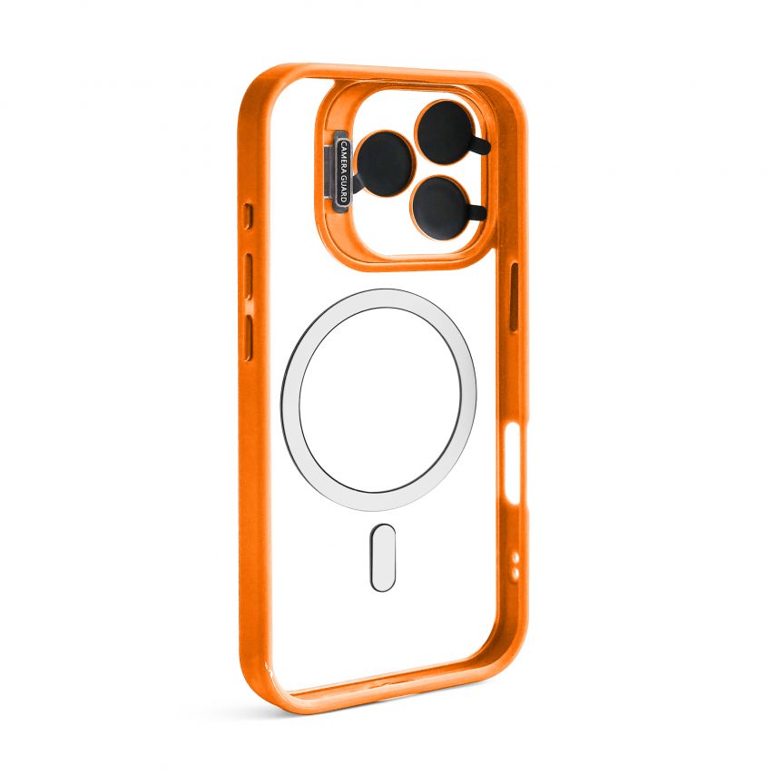 Чохол з функцією MagSafe для Apple iPhone 15 Pro Max з підставкою та захистом для камер orange