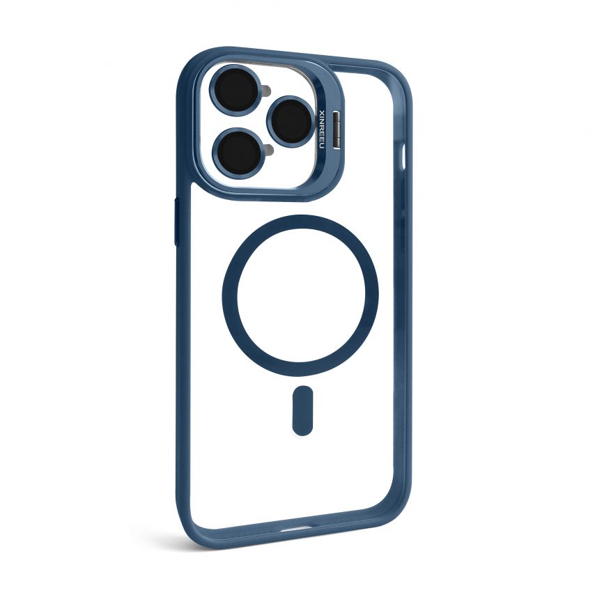 Чохол з функцією MagSafe для Apple iPhone 14 Pro з підставкою та захистом для камер dark blue