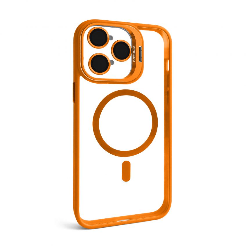 Чехол с функцией MagSafe для Apple iPhone 14 Pro с подставкой и защитой для камер orange