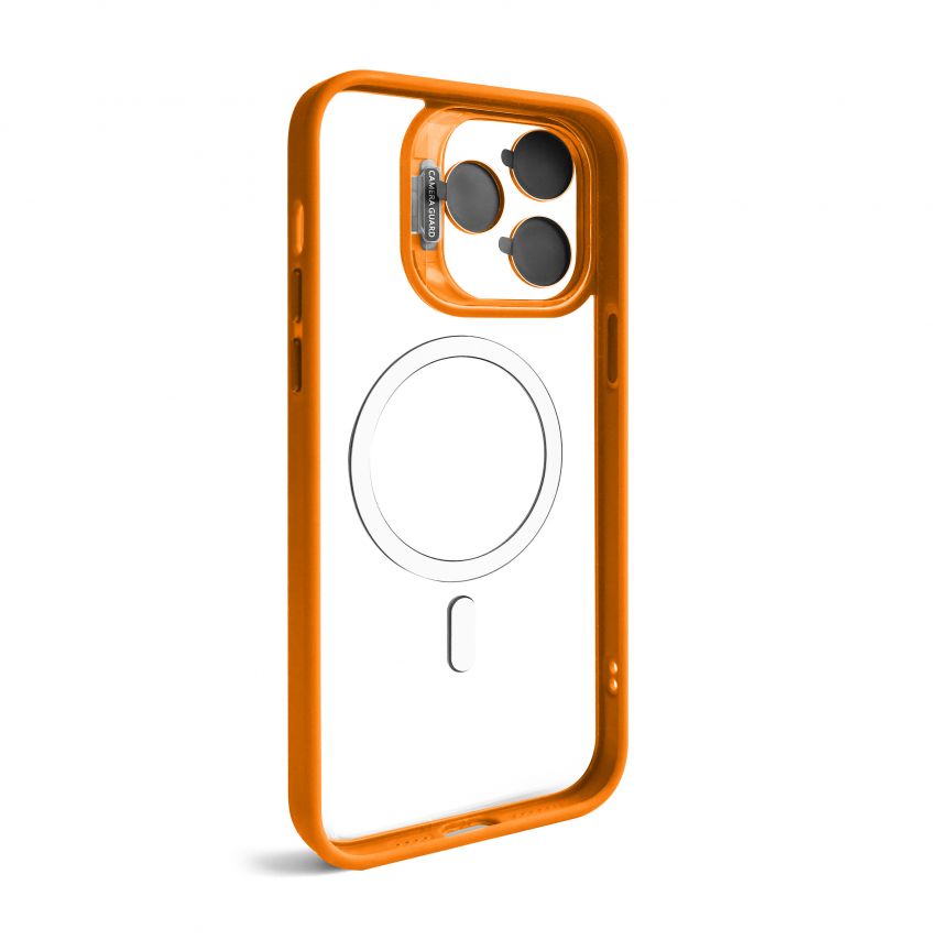 Чехол с функцией MagSafe для Apple iPhone 14 Pro с подставкой и защитой для камер orange