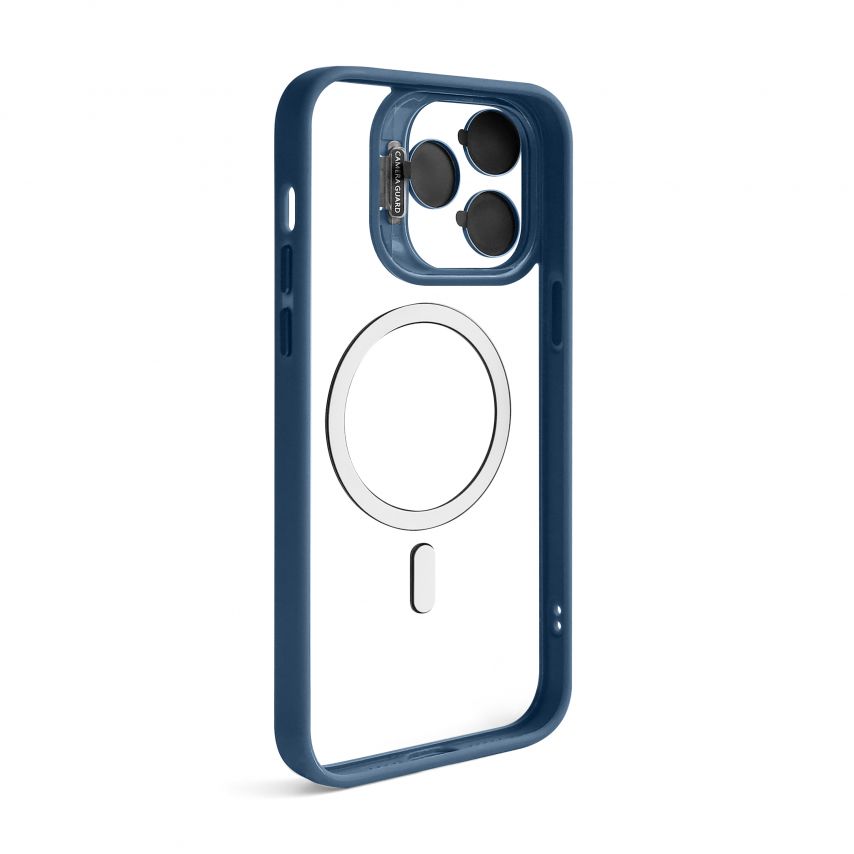 Чохол з функцією MagSafe для Apple iPhone 14 Pro Max з підставкою та захистом для камер dark blue