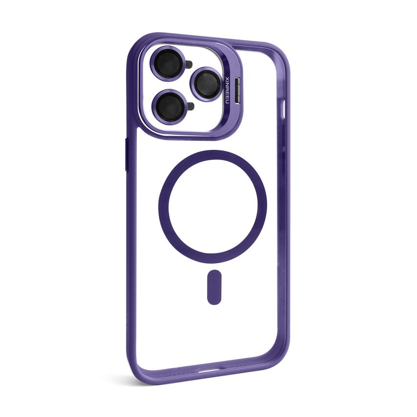 Чохол з функцією MagSafe для Apple iPhone 14 Pro Max з підставкою та захистом для камер violet