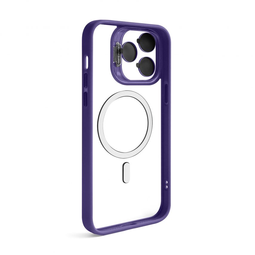 Чохол з функцією MagSafe для Apple iPhone 14 Pro Max з підставкою та захистом для камер violet