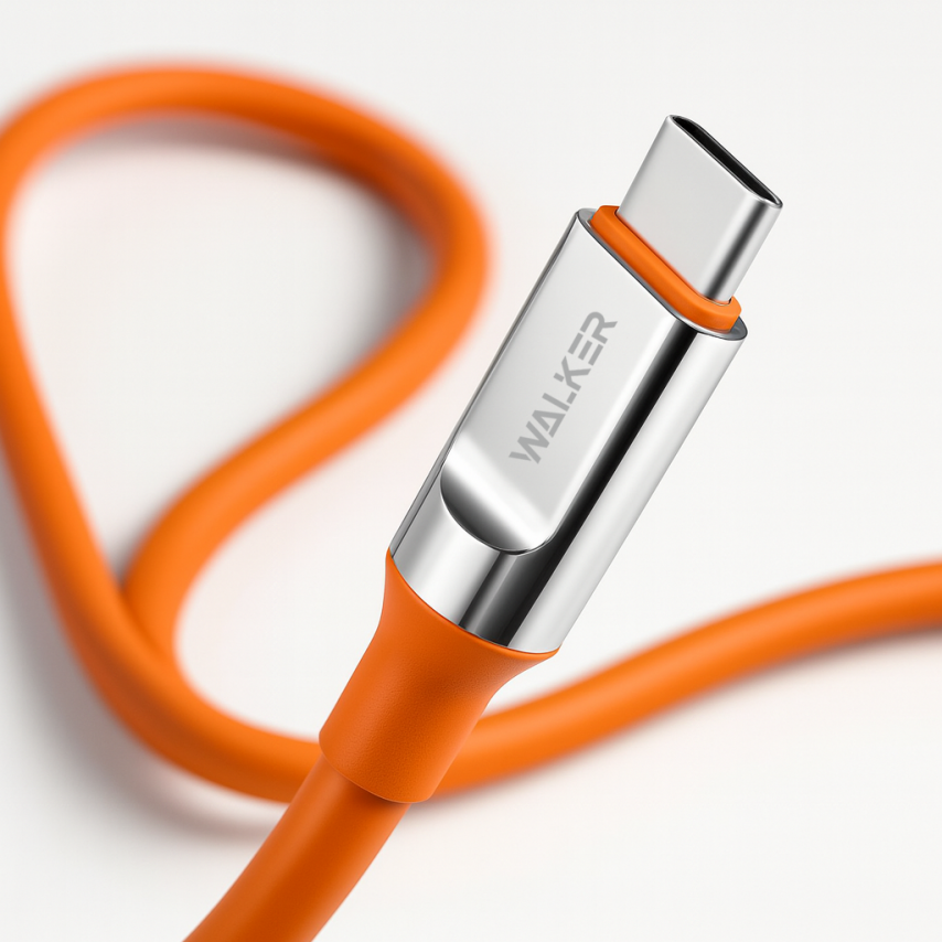 Кабель USB WALKER C915 Type-C to Type-C orange