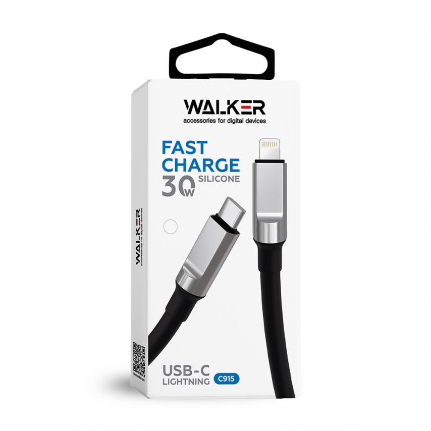 Кабель USB WALKER C915 Type-C to Lightning white