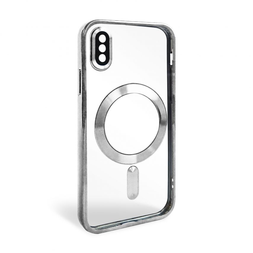Чехол с функцией MagSafe для Apple iPhone X, Xs silver (10)