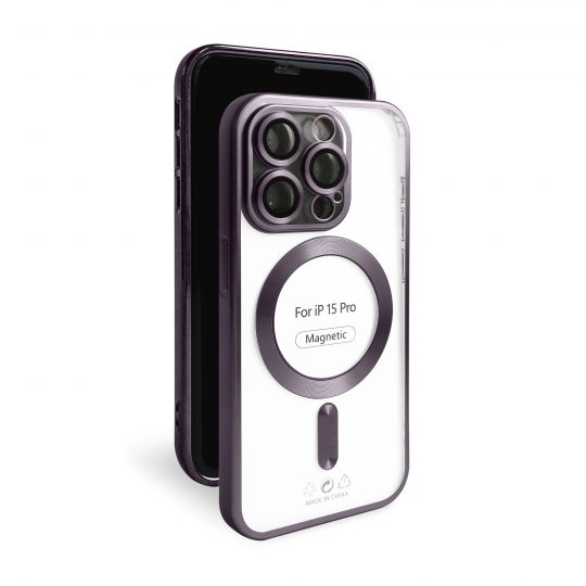 Чехол с функцией MagSafe для Apple iPhone 15 Pro violet (02) матовый - купить за 221.50 грн в Киеве, Украине