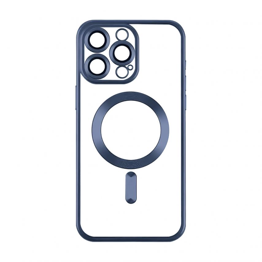 Чехол с функцией MagSafe для Apple iPhone 15 Pro dark blue матовый
