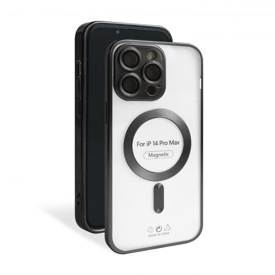 Чехол с функцией MagSafe для Apple iPhone 14 Pro Max black (09) матовый - купить за 221.50 грн в Киеве, Украине